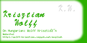 krisztian wolff business card